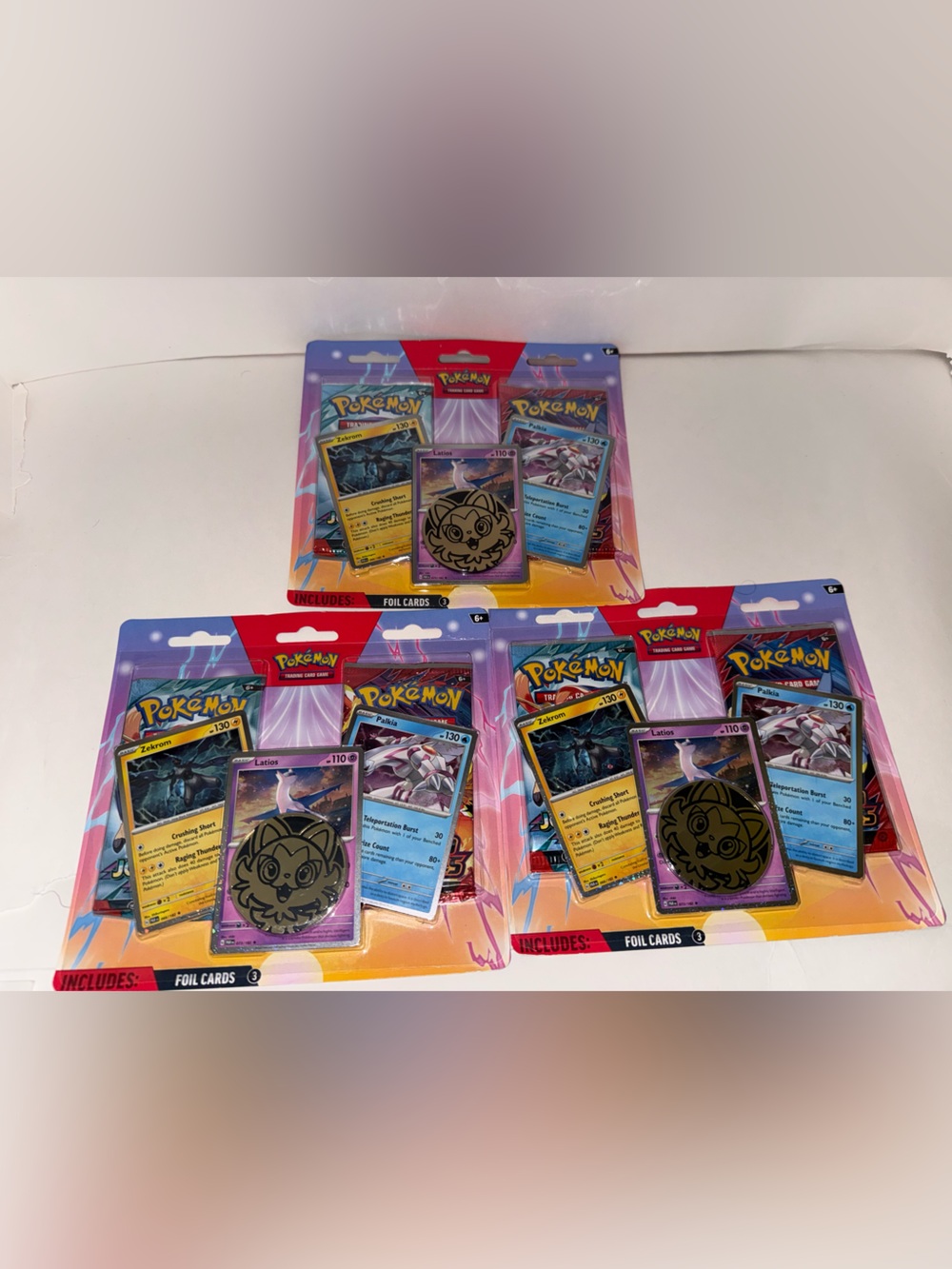Pokemon Enhanced 2-Pack Blister, Zekrom Latios Palkia Sealed - Lot Of 3 JT + DR